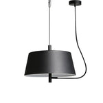 Lustre Led Moderne Abat-Jour Métal Noir Froide Luminaire Chambre