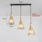 Lustre Led Moderne Abril Conique A - Doré 3 Lampes Luminaire Chambre