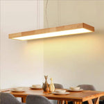 Lustre Led Moderne Bois Rectangle Fly Luminaire Chambre