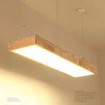 Lustre Led Moderne Bois Rectangle Fly Luminaire Chambre