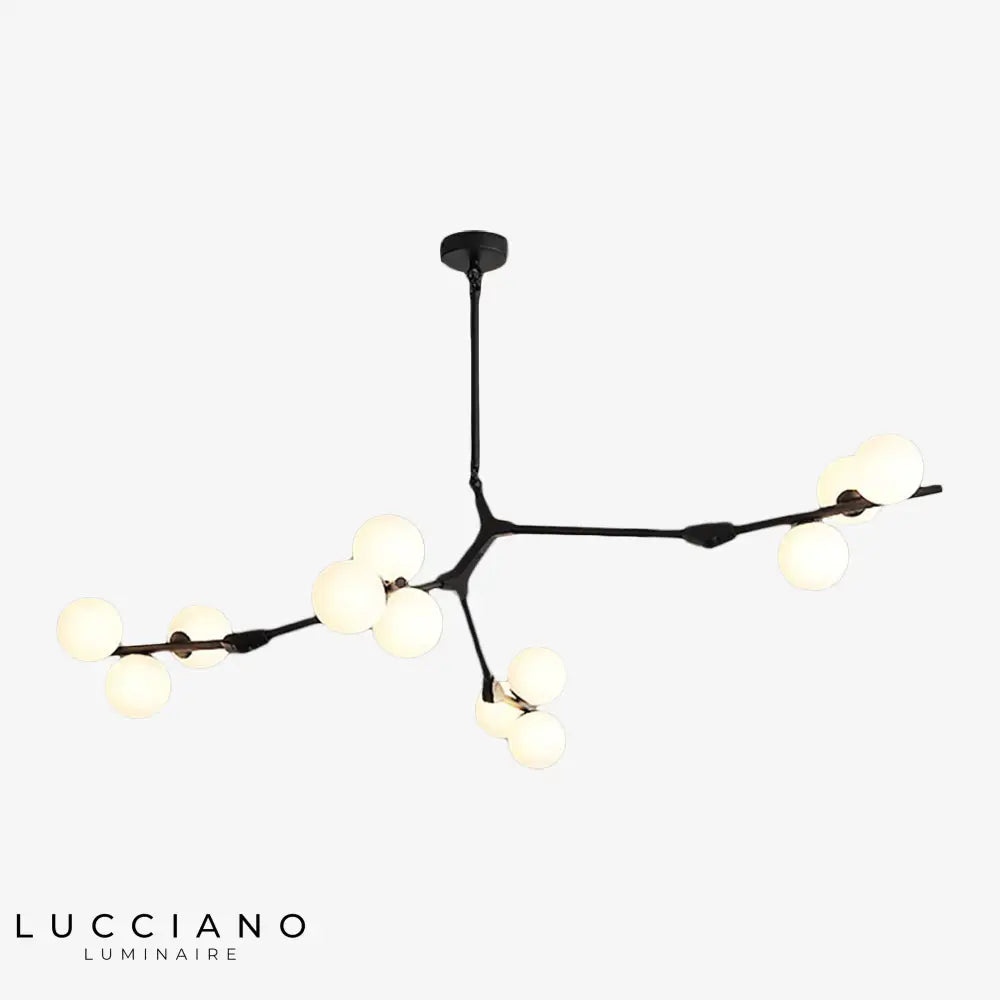 Lustre Led Moderne Branche Colorée Noir - 12 Lampes / Froide Luminaire Chambre