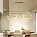 Lustre Led Moderne Branches Bois Luminaire Doré