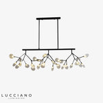 Lustre Led Moderne Branches Bois Luminaire Doré