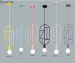 Lustre Led Moderne Formes Colorées Luminaire Chambre