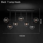 Lustre Led Moderne Métal Doré Zuri 7 Ampoules - Noir / Chaude Luminaire Chambre