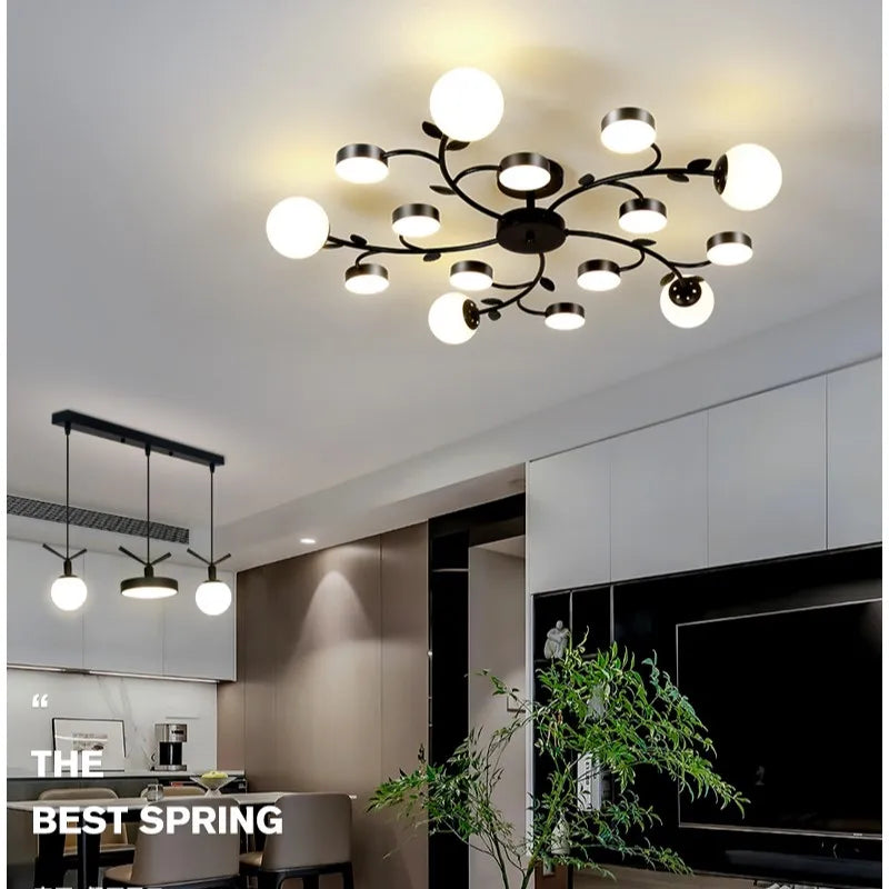 lustre led moderne minimaliste créatif style nordique atmosphérique