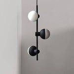 Lustre Led Noir Avec Boules En Verre Luminaire Chambre