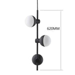 Lustre Led Noir Avec Boules En Verre Luminaire Chambre