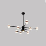 Lustre Led Noir Métal Lampes Fly 8 / Froide Luminaire Chambre