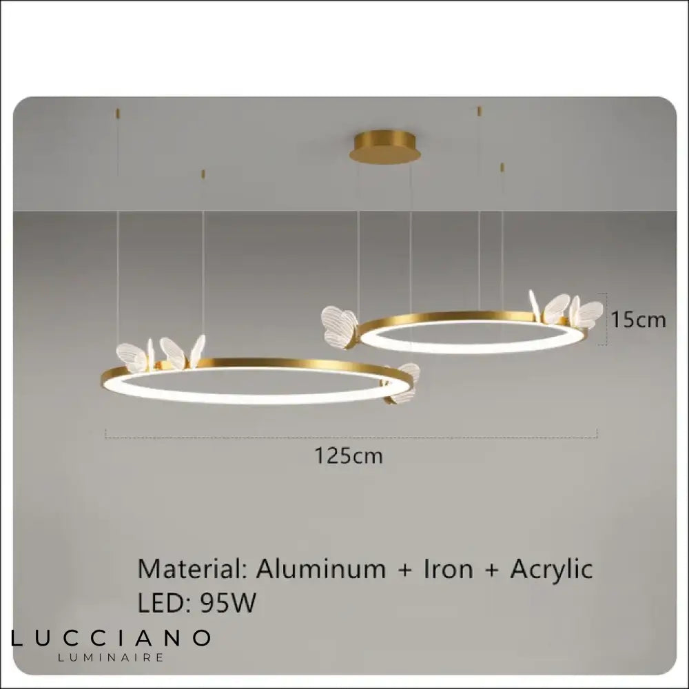 Lustre Led Papillons Verre Mikela Luminaire Chambre