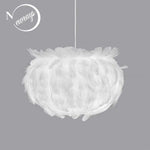 Lustre Led Plumes Blanc Loft Luminaire Cuivre