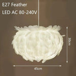 Lustre Led Plumes Blanc Loft Luminaire Cuivre