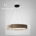 Lustre Led Rond En Bois Nordic L1 Luminaire Chambre