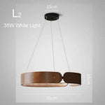 Lustre Led Rond En Bois Nordic L2 Luminaire Chambre