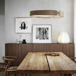 Lustre Led Rond En Bois Nordic Luminaire Chambre