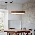 Lustre Led Rond En Bois Nordic Luminaire Chambre