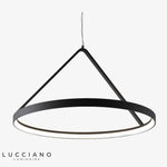 Lustre Led Rond Métal Suspendu Luminaire Chambre