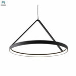 Lustre Led Rond Métal Suspendu Luminaire Chambre