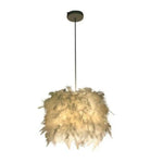 Lustre Led Ronde Plumes Fairy Large Luminaire Chambre