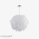 Lustre Led Ronde Plumes Fairy Luminaire Chambre