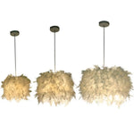 Lustre Led Ronde Plumes Fairy Luminaire Chambre