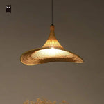 Lustre Led Rotin Chapeau Design Luminaire Chambre