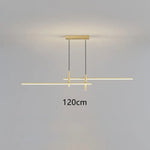 Lustre Led Sarno Minimaliste En Barre Doré - 120 Cm / Chaude Luminaire Doré