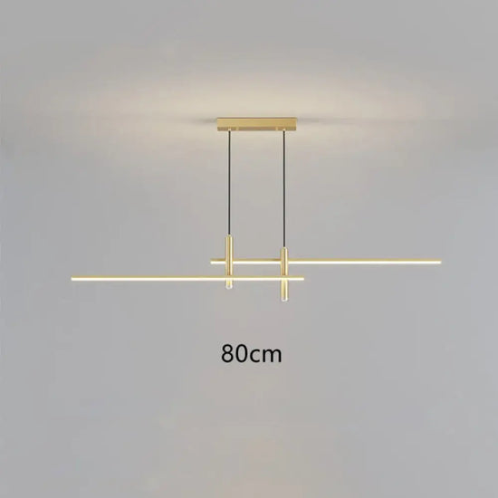 Lustre Led Sarno Minimaliste En Barre Doré - 80 Cm / Chaude Luminaire Doré