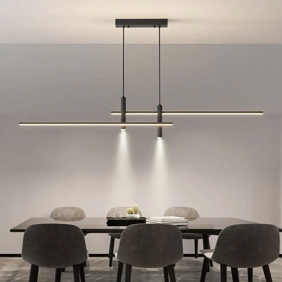 Lustre Led Sarno Minimaliste En Barre Luminaire Doré