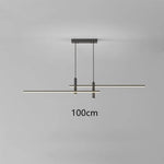 Lustre Led Sarno Minimaliste En Barre Noir - 100 Cm / Chaude Luminaire Doré