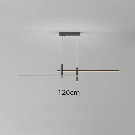 Lustre Led Sarno Minimaliste En Barre Noir - 120 Cm / Chaude Luminaire Doré