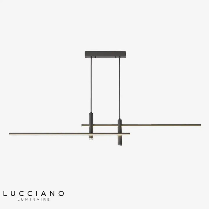 Lustre Led Sarno Minimaliste En Barre Noir - 80 Cm / Chaude Luminaire Doré