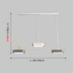 Lustre Led Scandinave Bois Ainhara Base Rectangulaire / Froide Luminaire Chambre