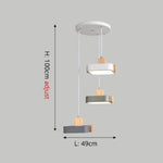 Lustre Led Scandinave Bois Ainhara Base Ronde / Chaude Luminaire Chambre