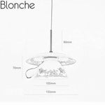 Lustre Led Tasse Céramique Florale Luminaire Chambre