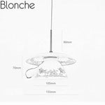 Lustre Led Tasse Céramique Florale Luminaire Chambre