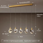 Lustre Led Tyana En Cristal Moderne 5 Lampes Luminaire Chambre