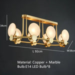 Lustre Led Zélie Marbré Circulaire B - 8 Lampes / Chaude Luminaire Chambre