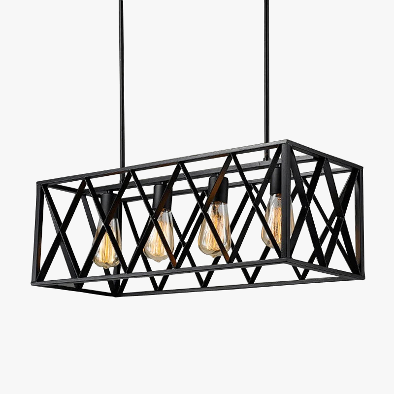 lustre loft vintage en fer pour bar club restaurant industriel