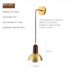 Lustre Minimaliste Design Nordique Épuré Raffiné Or-D15Xh22Cm / Sans Ampoules Applique Murale