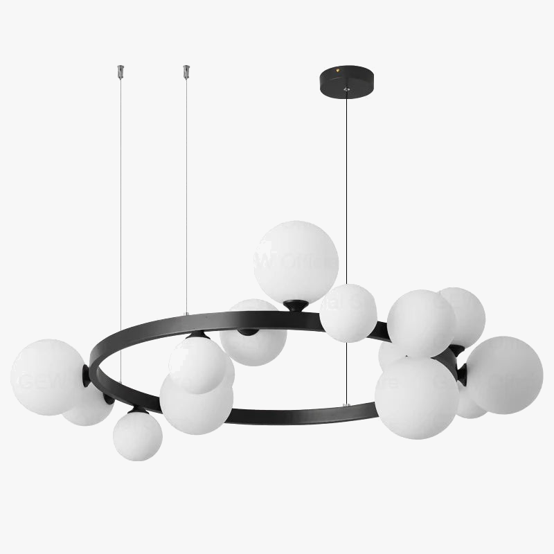 lustre minimaliste moderne cercle suspension lumières décoration maison