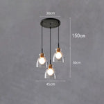 Lustre Moderne Abat-Jour Verre Dante C Luminaire Chambre