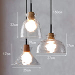 Lustre Moderne Abat-Jour Verre Dante Luminaire Chambre