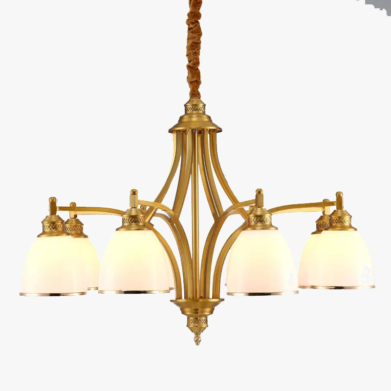 Lustre Contemporain Cuivre Élégant