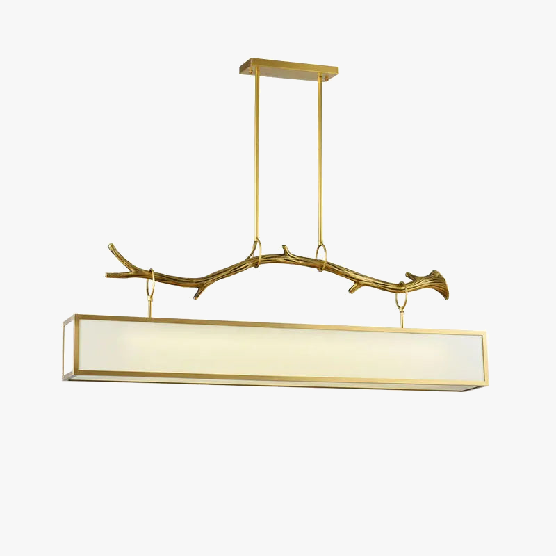 lustre moderne en cuivre design branche d'arbre décoratif intérieur