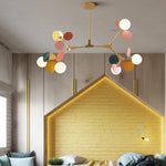 Lustre Moderne Lampes Rondes Colorées Luminaire Chambre