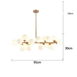 Lustre Moderne Led Avec Boules En Verre Luminaire Chambre