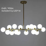 Lustre Moderne Led Avec Boules En Verre Luminaire Chambre