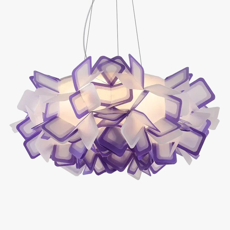 lustre moderne à LED avec protection des yeux en plumes