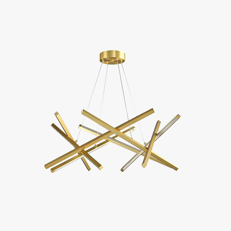 lustre moderne led créatif en métal branche suspension nordique